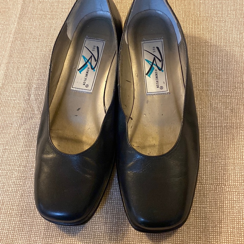 Ros Hommerson black leather shoes-sz 8 1/2 W